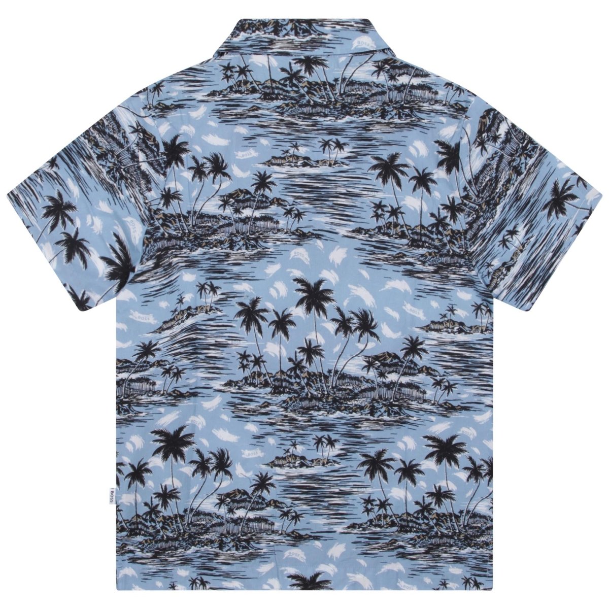 Hugo Boss Boys Short Sleeved Printed Dress Shirt _Pale Blue J25O38 - 77A - NorthBoys