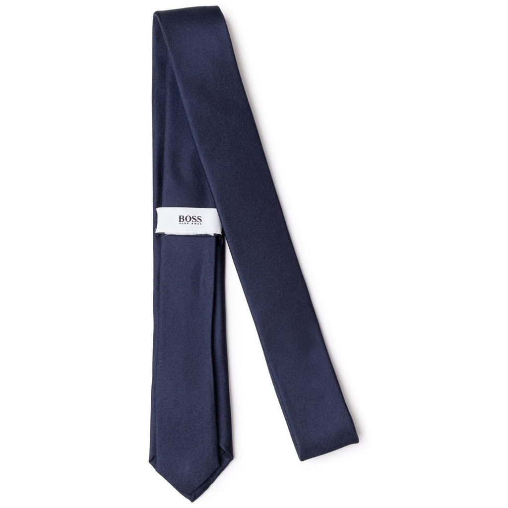 Hugo Boss Boys Silk Jacquard Tie_ Navy J20339 - 849 - NorthBoys