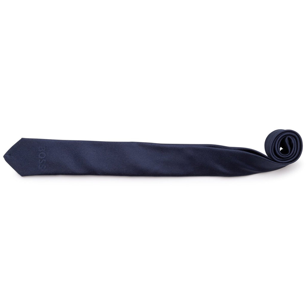 Hugo Boss Boys Silk Jacquard Tie_ Navy J20339 - 849 - NorthBoys