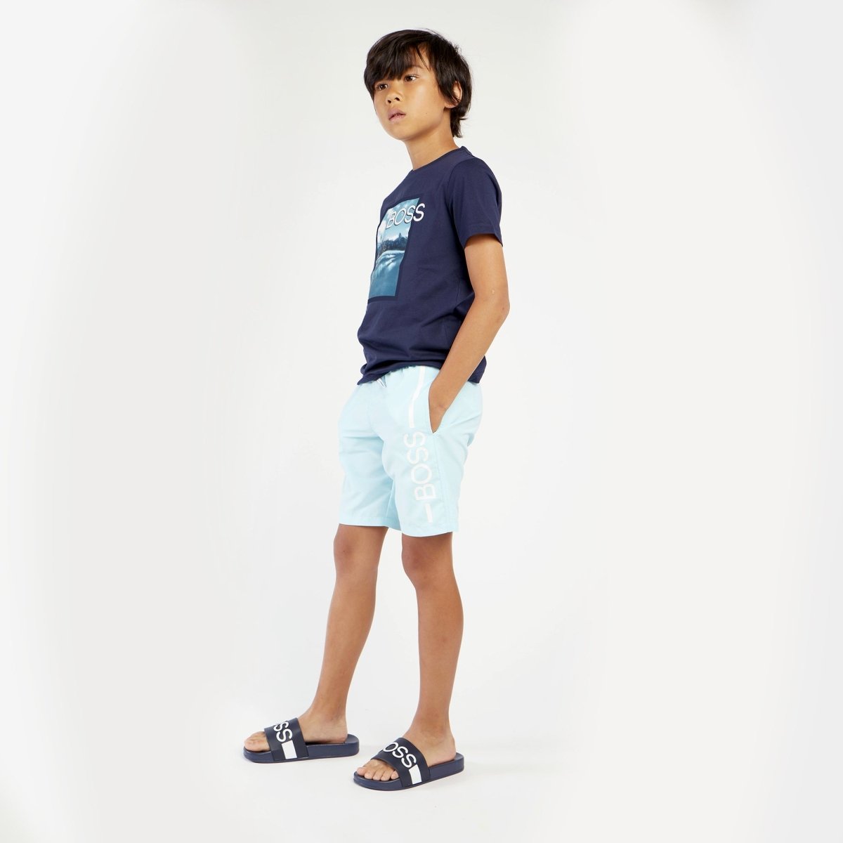 Hugo Boss Boys Slides with Logo - NorthBoys