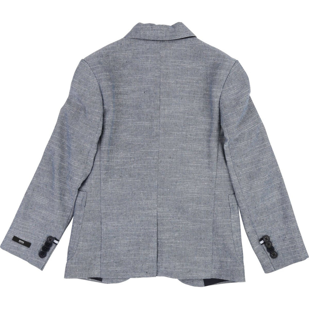 Hugo Boss Boys Slim Cotton Suit Blue/Grey J26371/J24571-NorthBoys