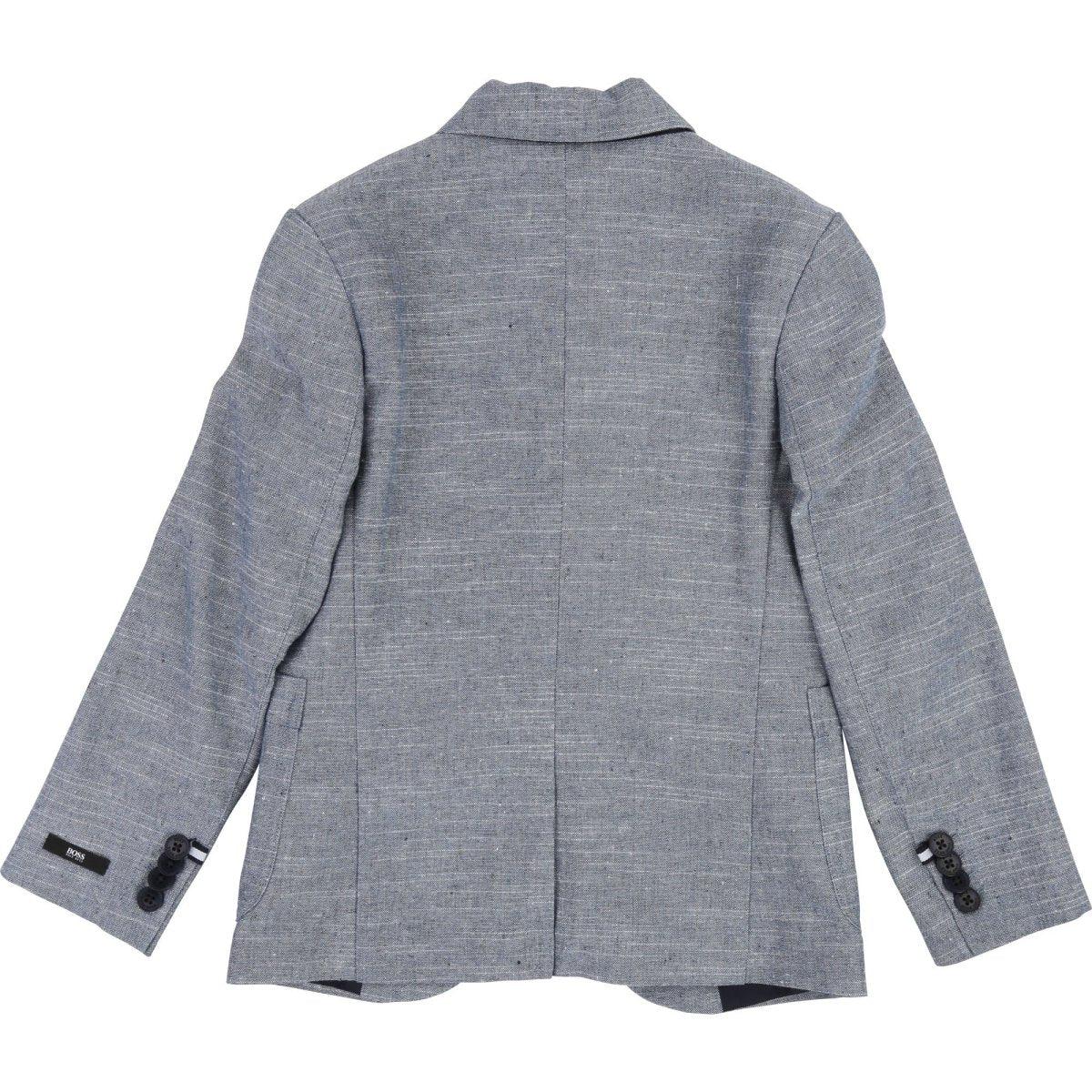 Hugo Boss Boys Slim Cotton Suit Blue/Grey J26371/J24571-NorthBoys