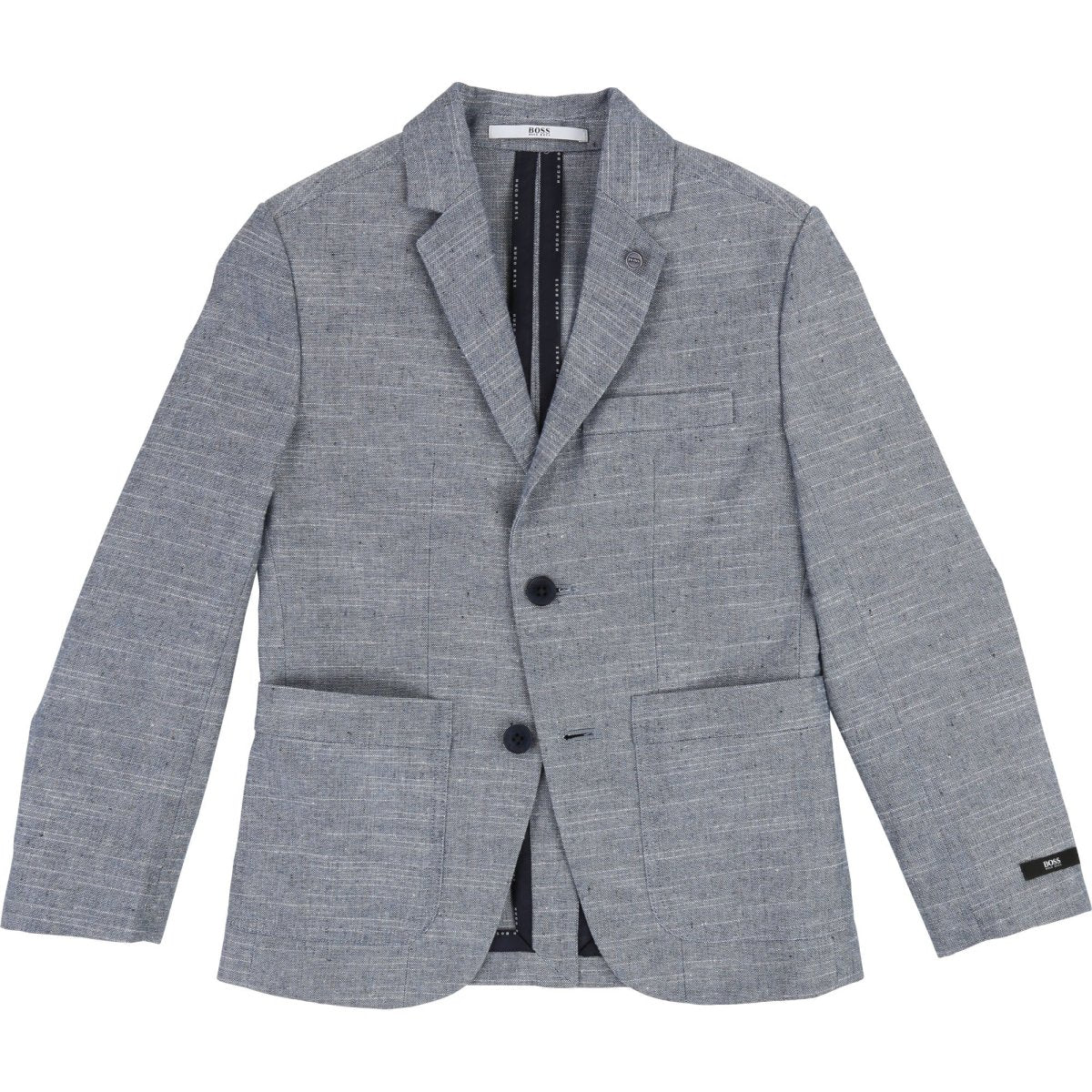 Hugo Boss Boys Slim Cotton Suit Blue/Grey J26371/J24571-NorthBoys