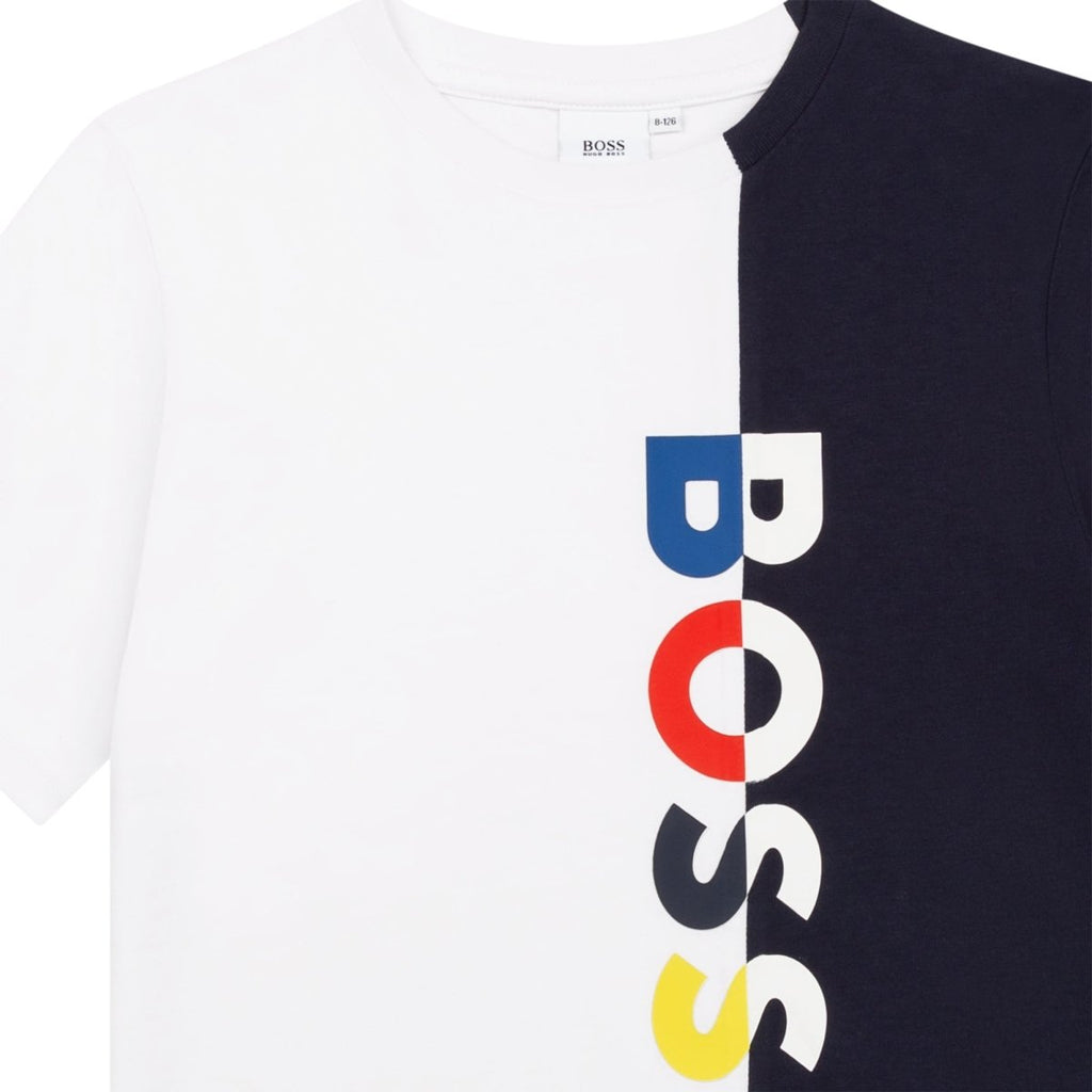 Hugo Boss Boys T-Shirt Split_ White J25N38 - 10B - NorthBoys