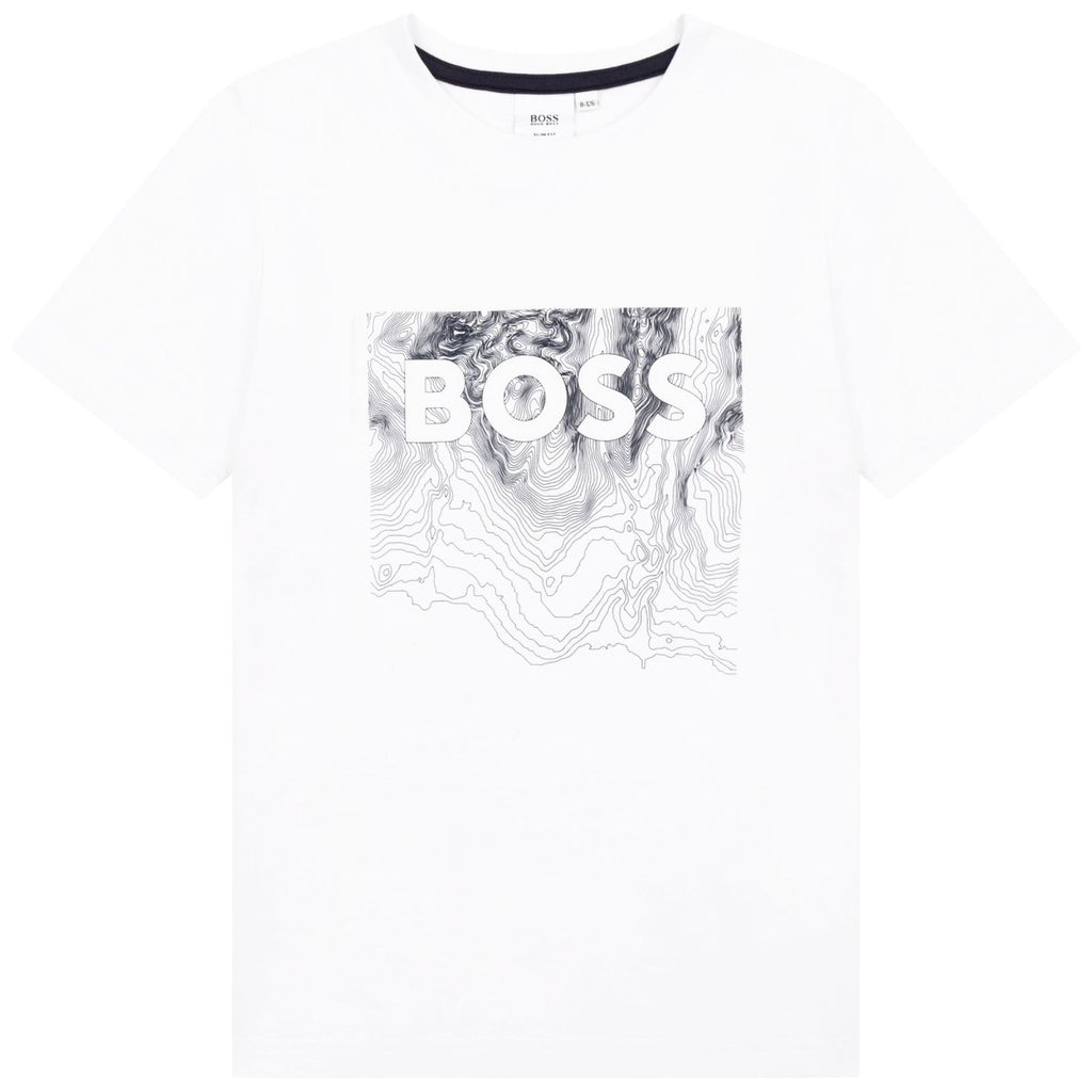Hugo Boss Boys T-Shirt w/Graphic_ White J25N35 - 10B - NorthBoys