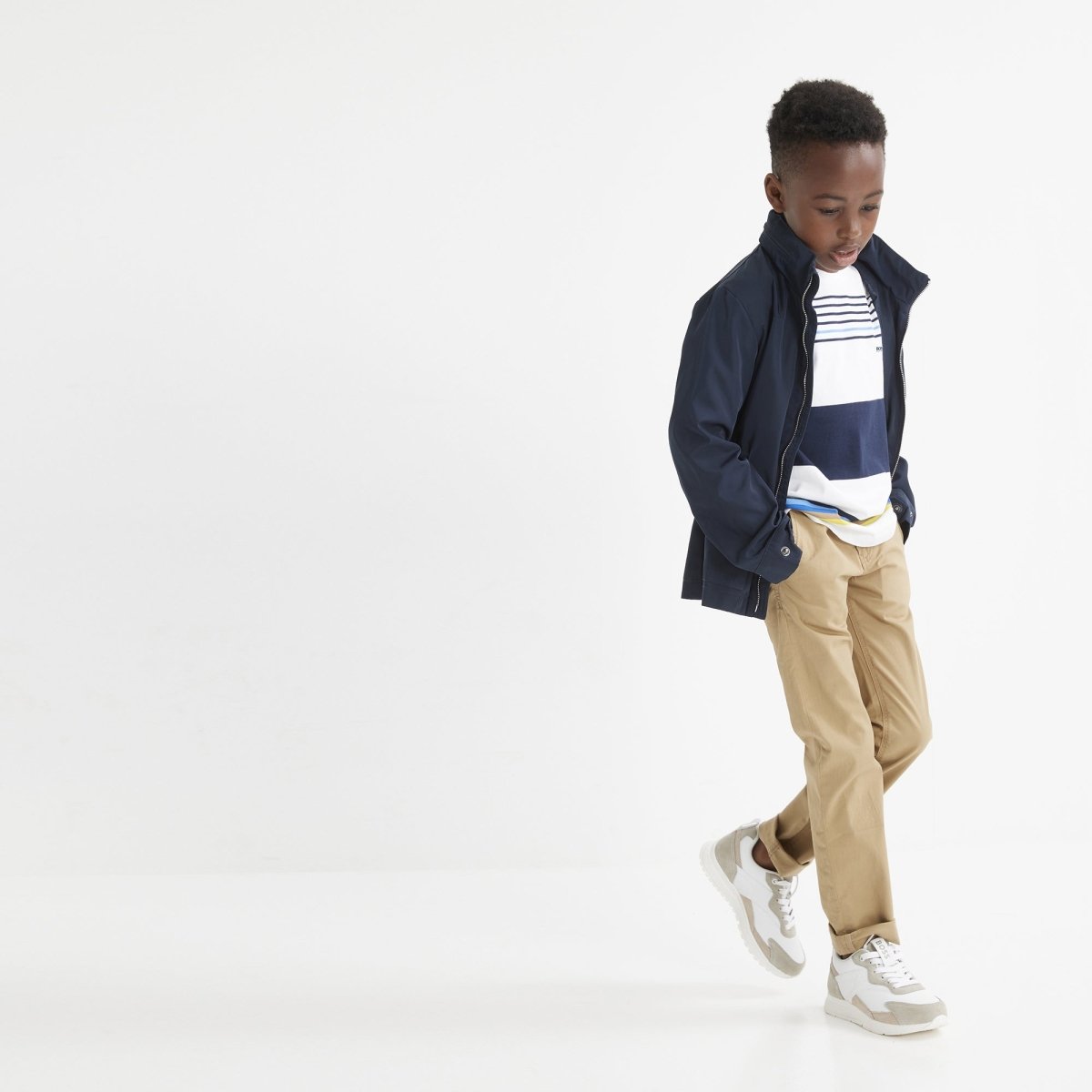 Hugo Boss Boys Twill Pants_ Stone J24763 - 262 - NorthBoys