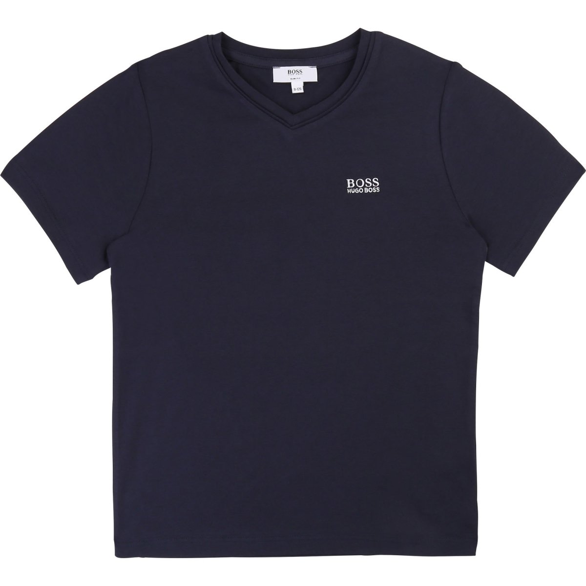 Hugo Boss Boys basic V-neck T-shirt in stretch cotton with - Main Image