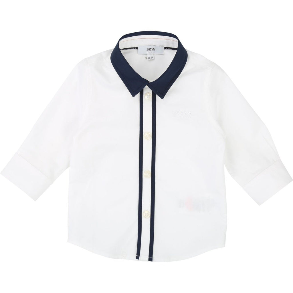 Hugo Boss Toddler Long Sleeve White Dress Shirt J05689 - NorthBoys