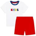 Hugo Boss Toddler T-Shirt & Short Set_ Bright Red J08058 - 992 - NorthBoys