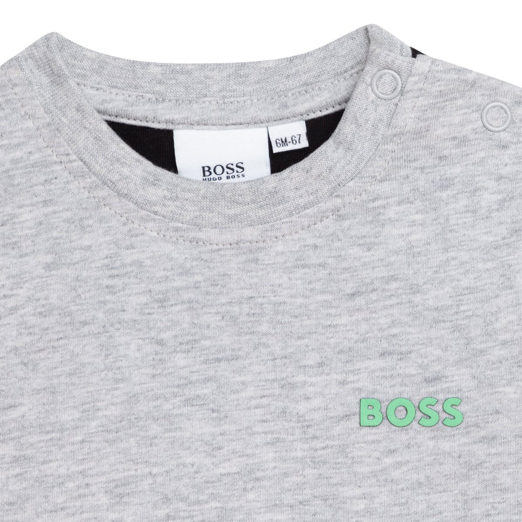 Hugo Boss Toddler T-Shirt w/ Colour Blocking_ Grey J05919 - A32 - NorthBoys