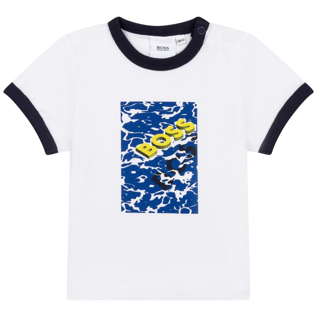 Hugo Boss Toddler T-Shirt w/ Illustration_ White J05913 - 10B - NorthBoys