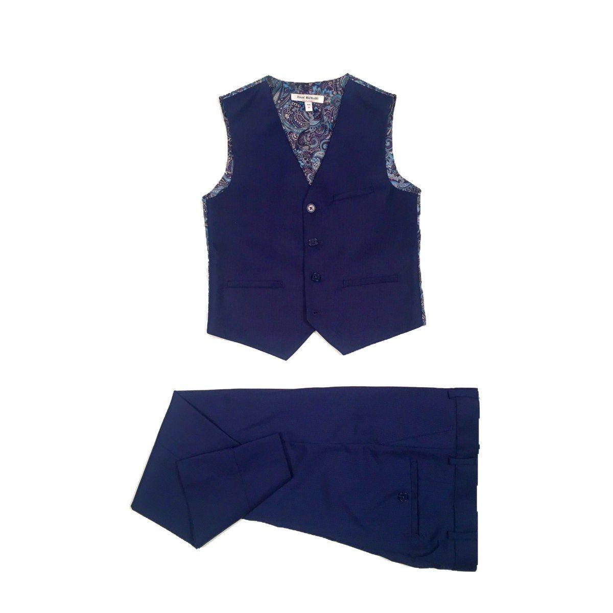 Isaac Mizrahi Boys 3 Piece Slim Blue Suit ST2316-NorthBoys