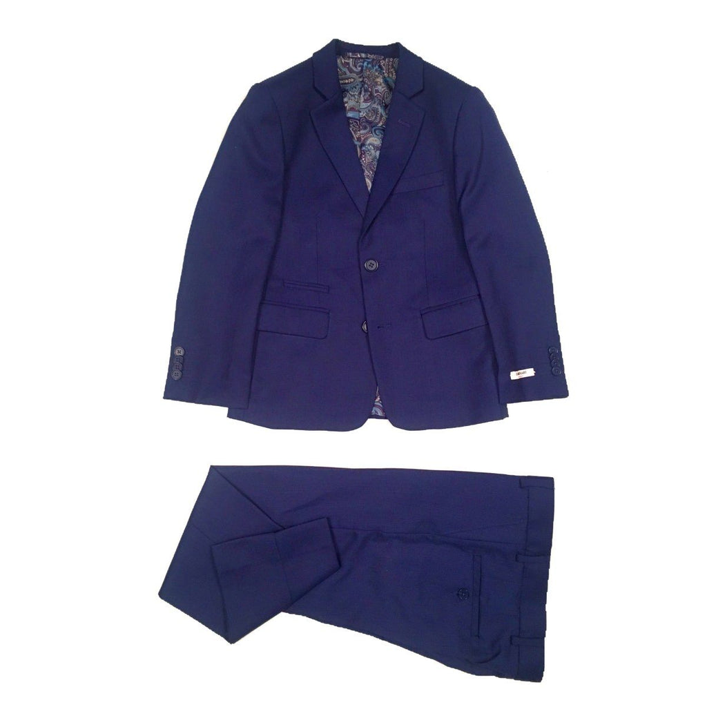 Isaac Mizrahi Boys 3 Piece Slim Blue Suit ST2316-NorthBoys