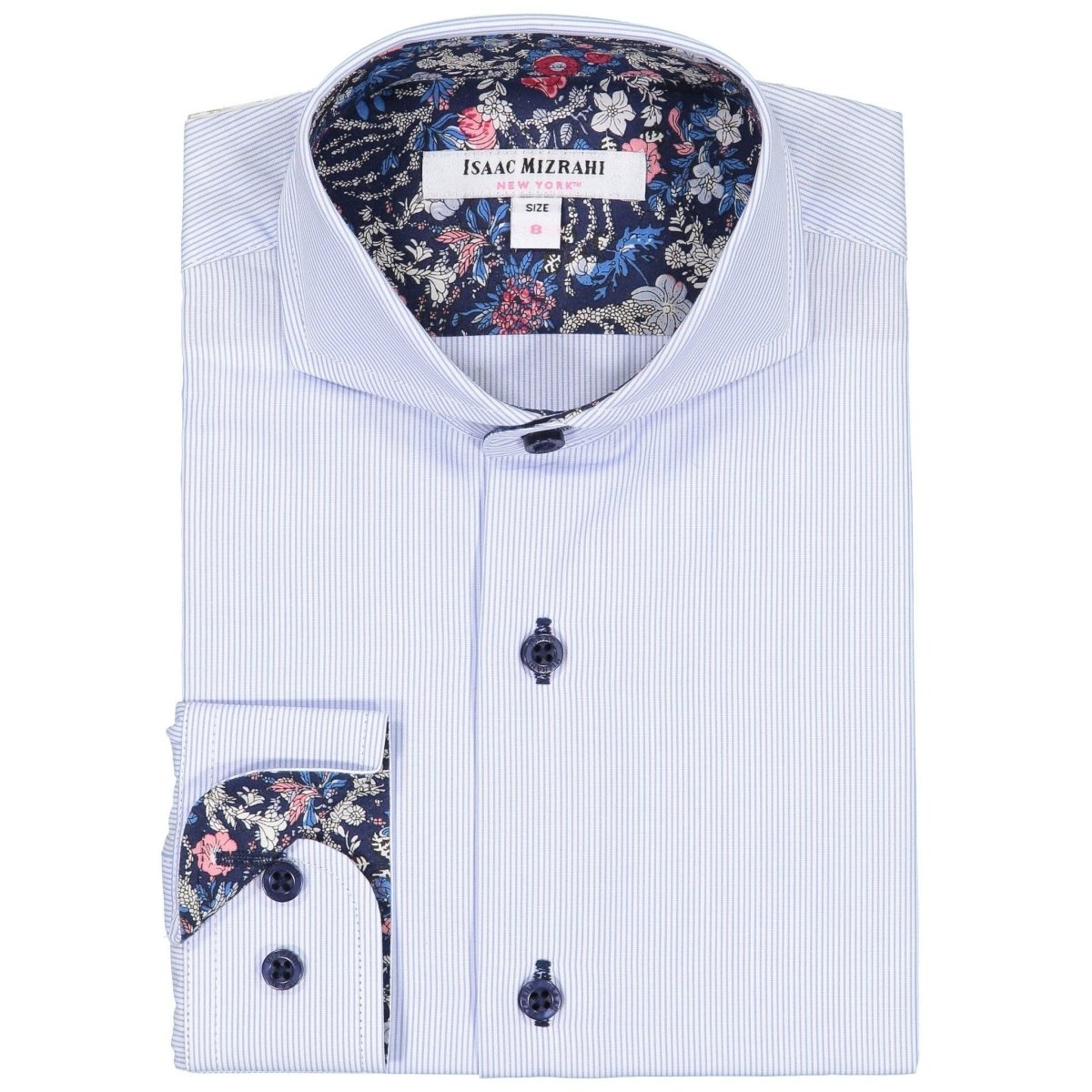 Isaac Mizrahi Boys Blue Dress Shirt SH9467 - NorthBoys