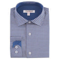 Isaac Mizrahi Boys Blue Grid Dress Shirt - NorthBoys