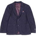 Isaac Mizrahi Boys Herringbone Slim Fit Navy Blazer-NorthBoys