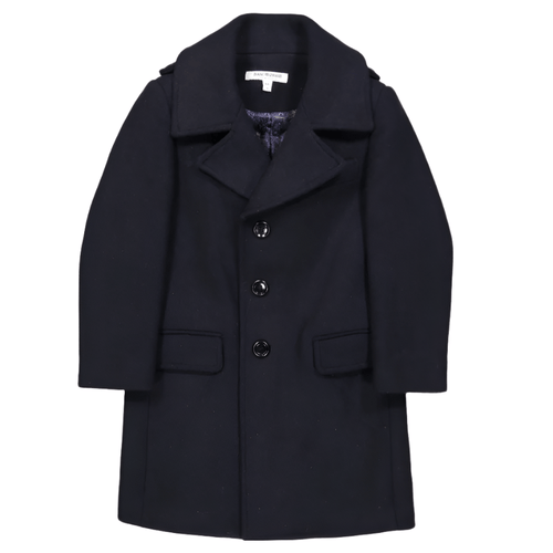 Isaac Mizrahi Boys Navy Single Breasted Wool Coat_ CT1013 - NorthBoys