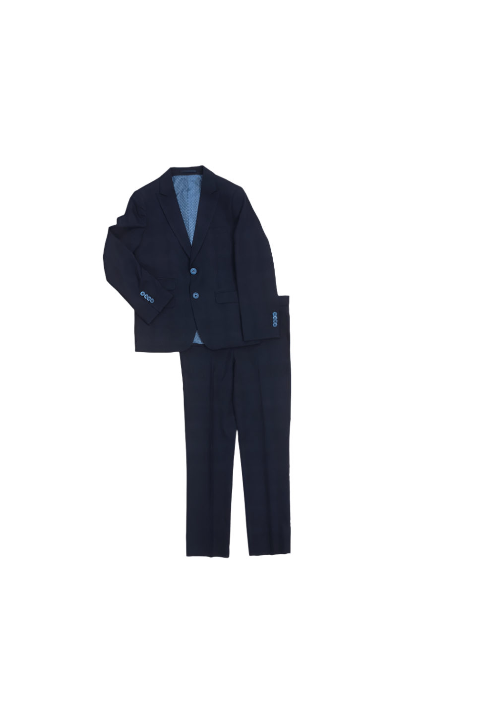 Isaac Mizrahi Boys Slim 2 Piece Navy Check Suit-NorthBoys