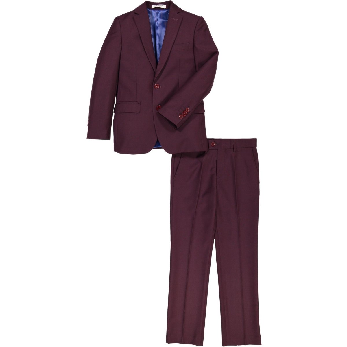 Isaac Mizrahi Boys Slim Burgundy Suit-NorthBoys