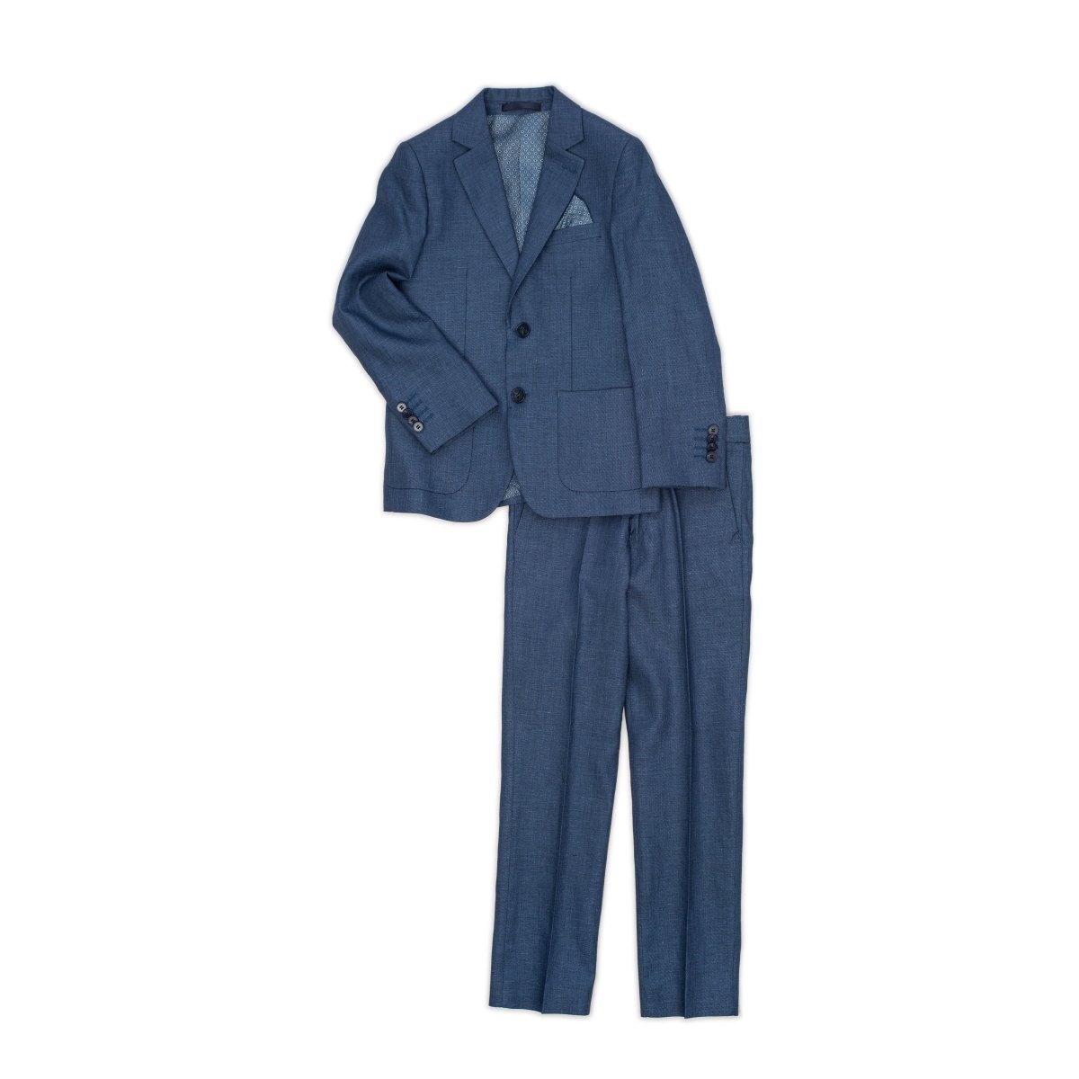 Isaac Mizrahi Boys Slim Denim Blue 2 Piece Suit ST2473-NorthBoys