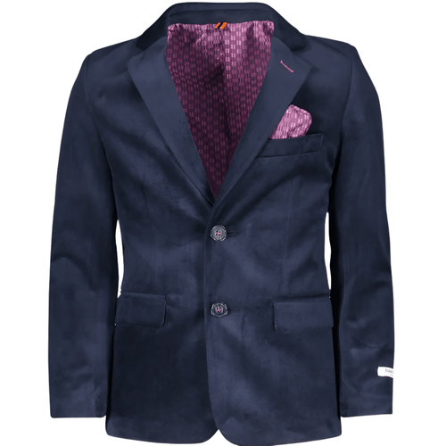 Isaac Mizrahi Boys Velvet Navy Blazer-NorthBoys