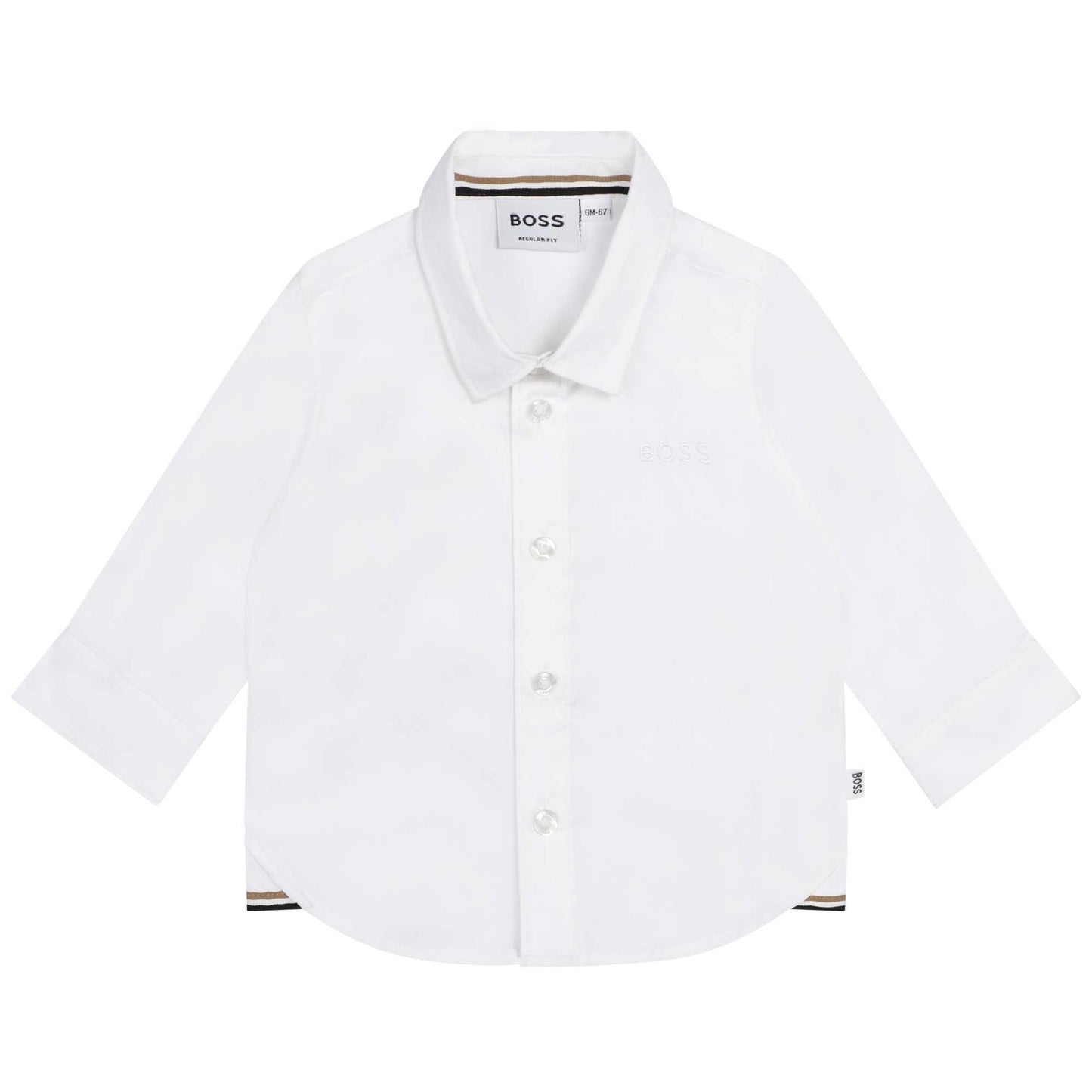 Hugo Boss Toddler Dress Long Sleeve Shirt_White J05983-10P