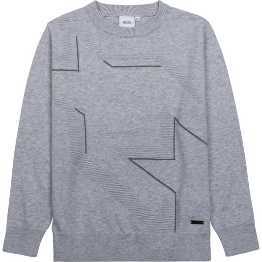 Hugo Boss Boys Grey Sweater J25L91