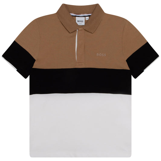 Hugo Boss Boys Color Blocked Polo _Black J25M31-269