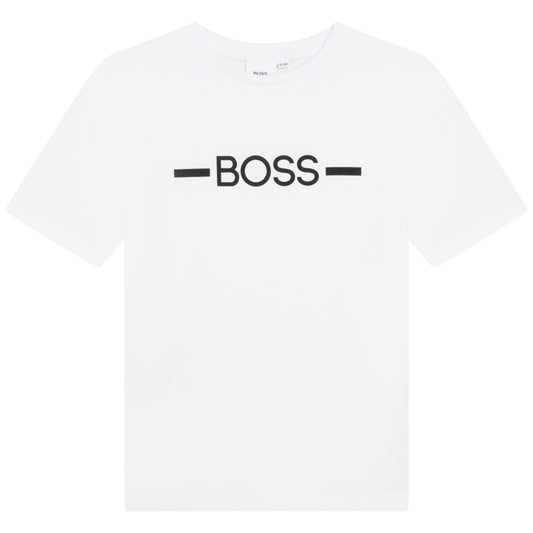 Hugo Boss Boys T-Shirt w/Logo_ White J25N29-10B