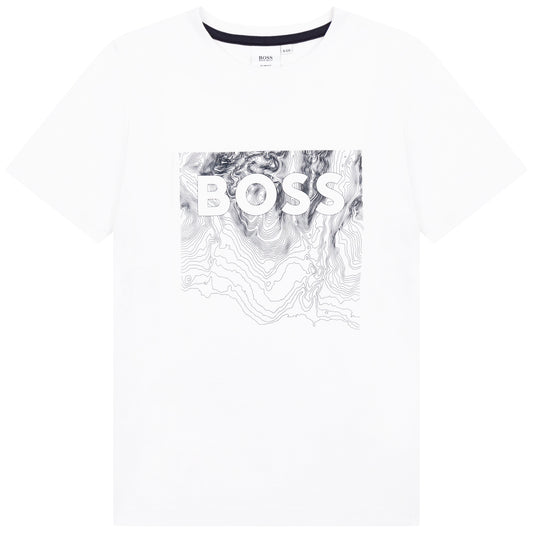 Hugo Boss Boys T-Shirt w/Graphic_ White J25N35-10B