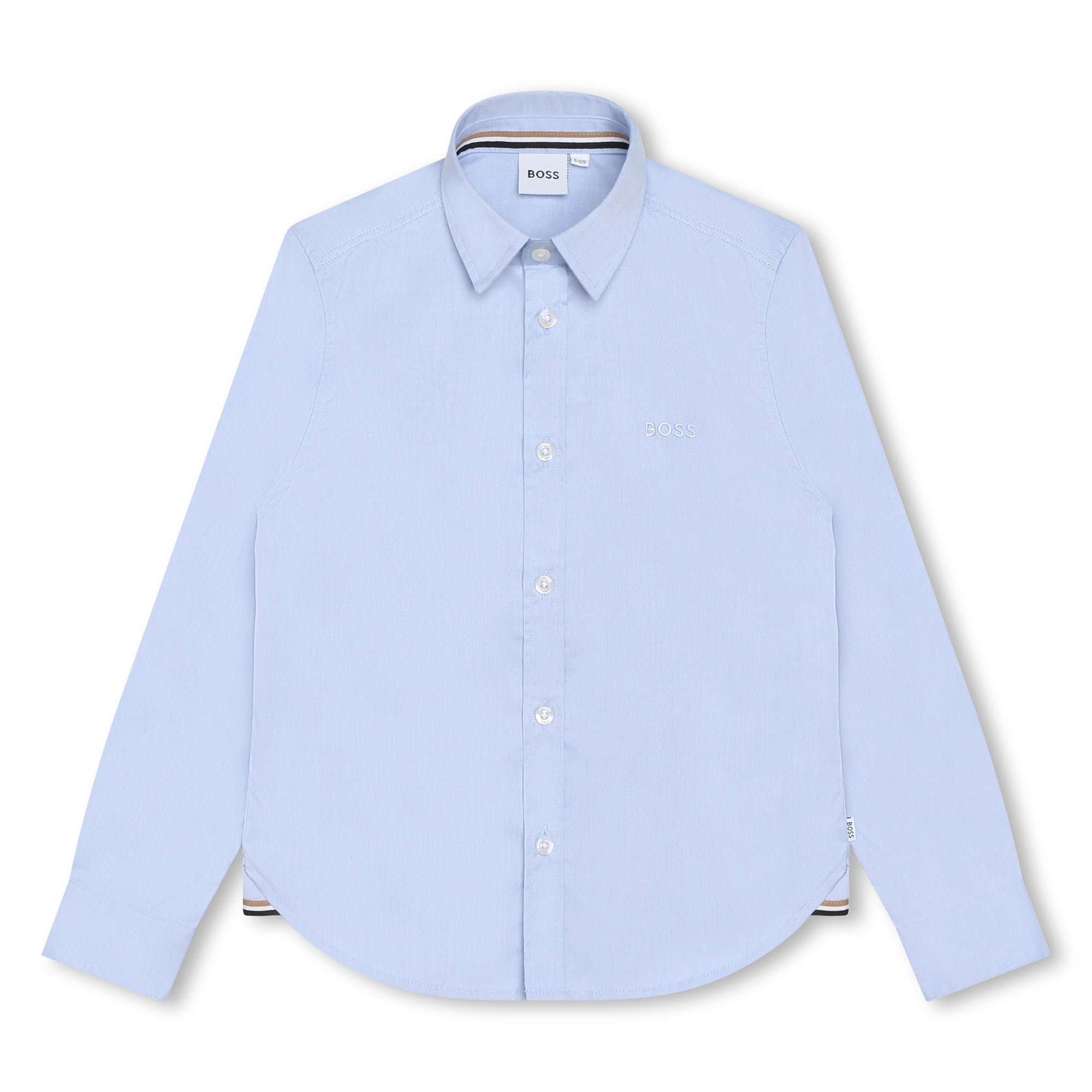 Hugo Boss Boys Long Sleeved Dress Shirt Blue J25O35 77D 8 Blue