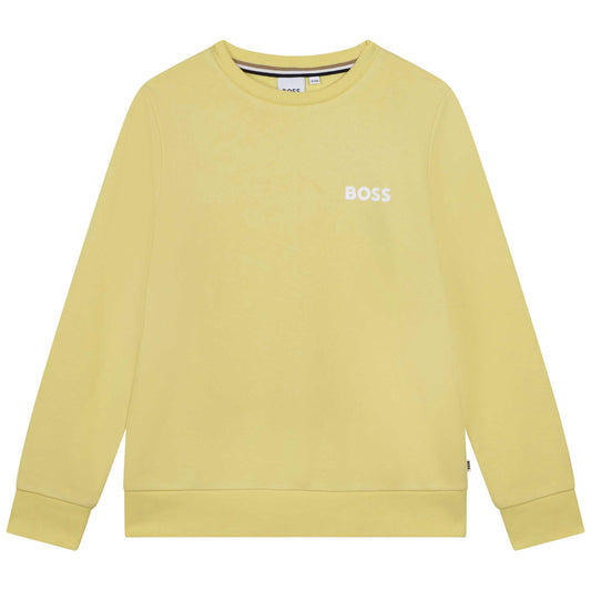 Hugo Boss Boys Fleece Logo Sweatshirt _Yellow J25O43-528