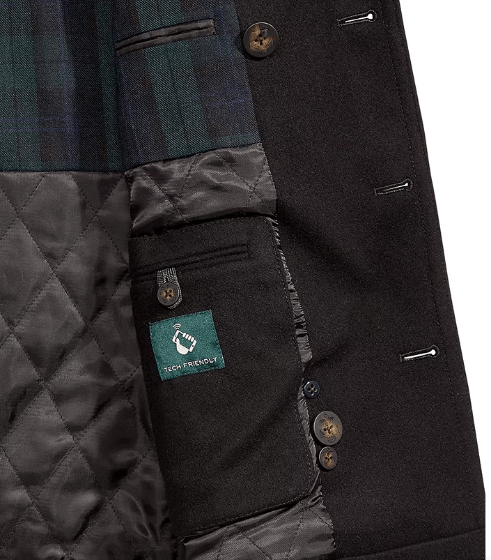 Lauren Ralph Lauren Double Breasted Black Wool Peacoat CR0000 - NorthBoys