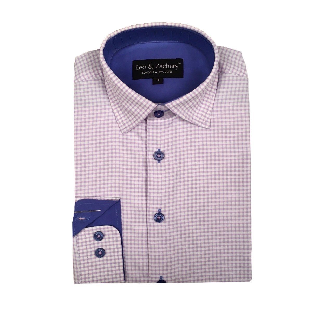 Leo & Zachary Boys Marino Checks Dress Shirt - NorthBoys
