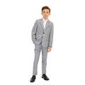 Leo & Zachary Boys Slim Cooled Basket Weave Suit-NorthBoys