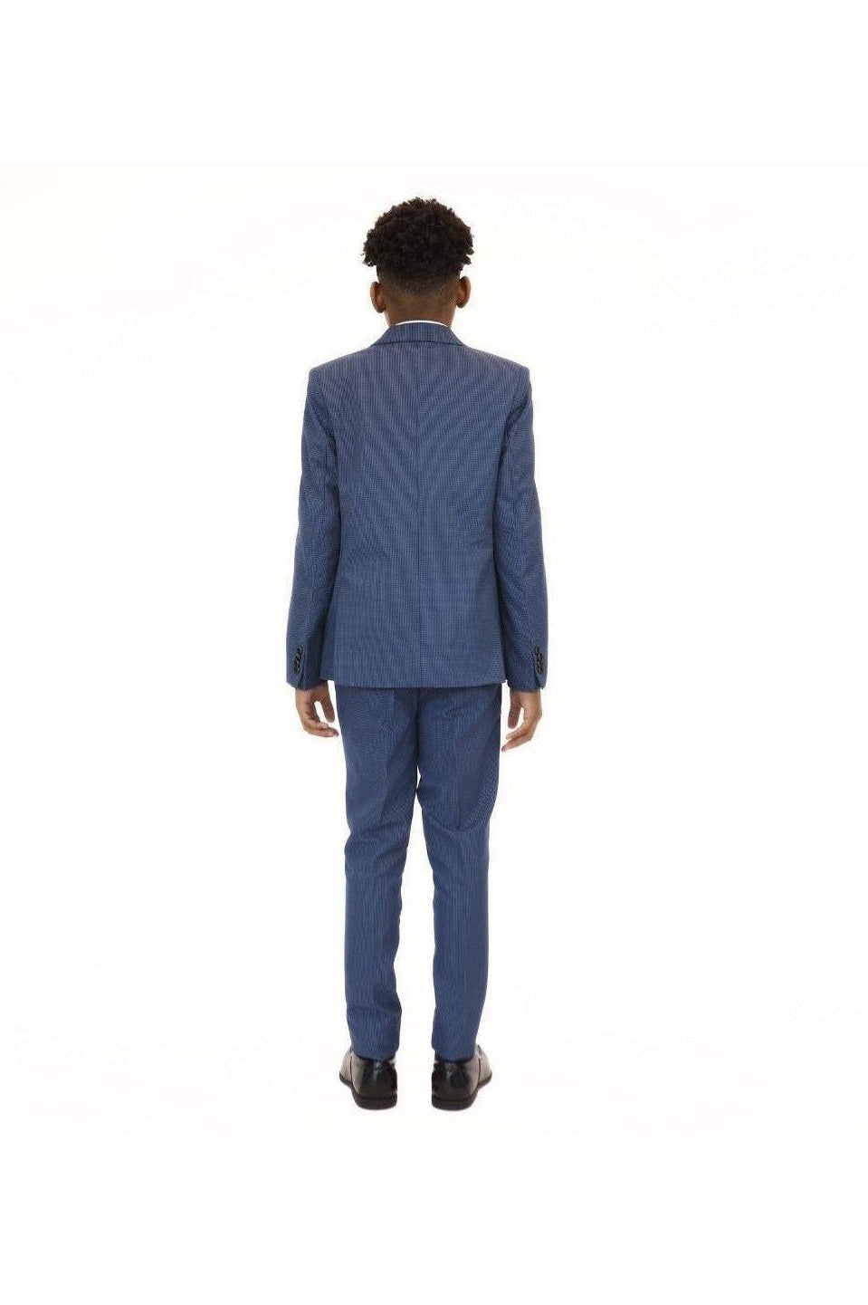 Leo & Zachary Boys Slim Ink/Sky Birdseye Suit-NorthBoys