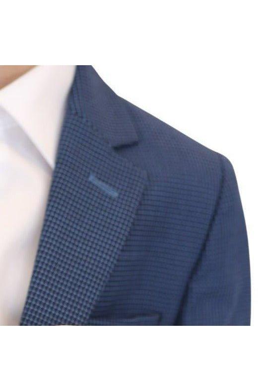 Leo & Zachary Boys Slim Ink/Sky Birdseye Suit-NorthBoys