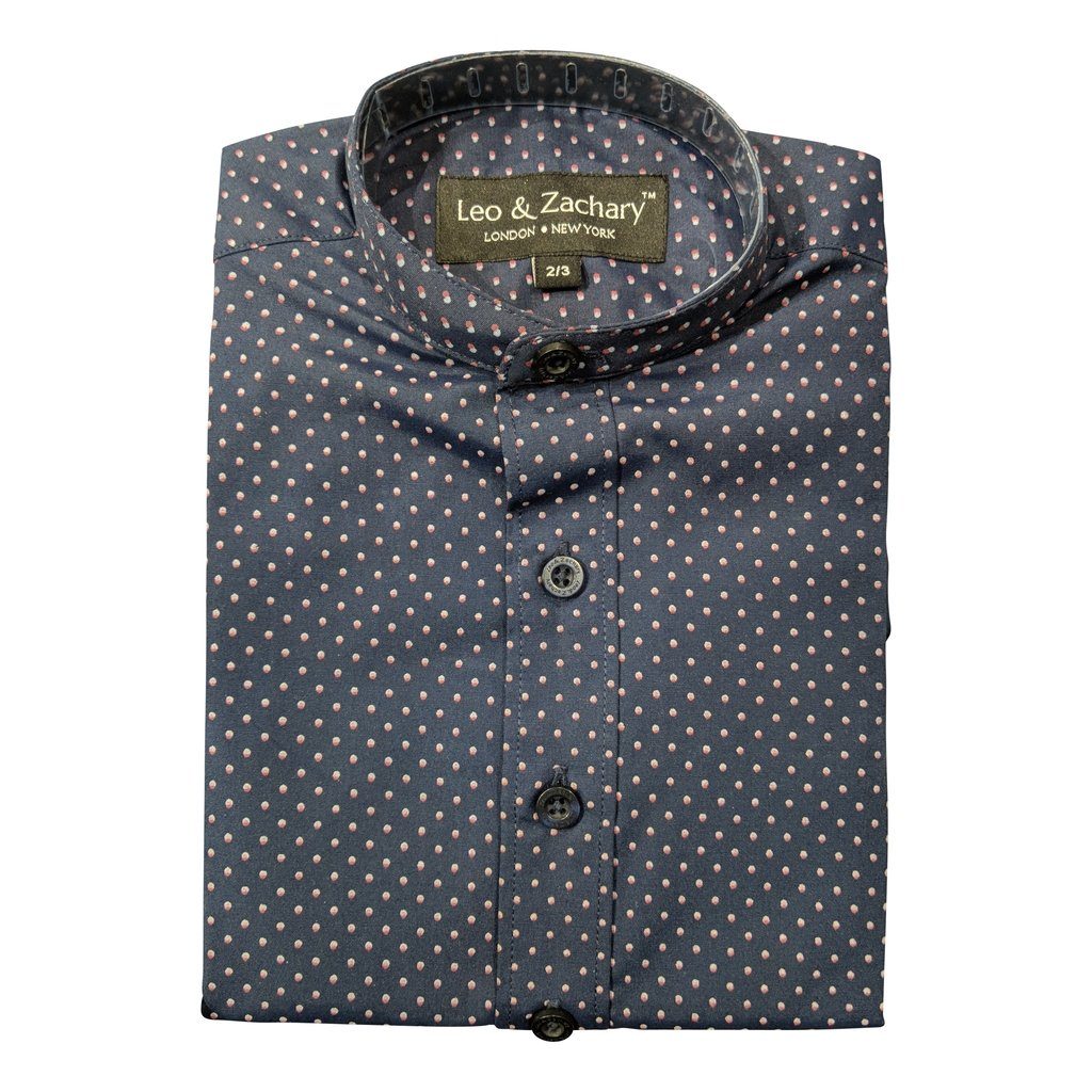 Leo & Zachary Boys Slim Shirt Mandarin 181 5654 - NorthBoys