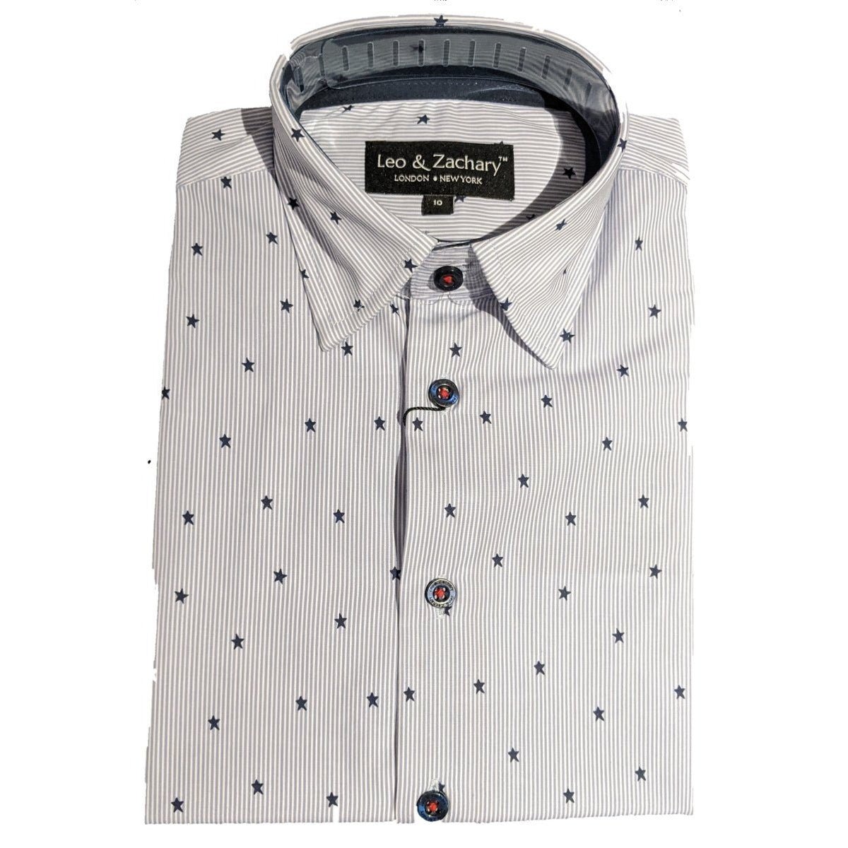 Leo & Zachary Boys Tobago Stars s/s Dress Shirt - NorthBoys