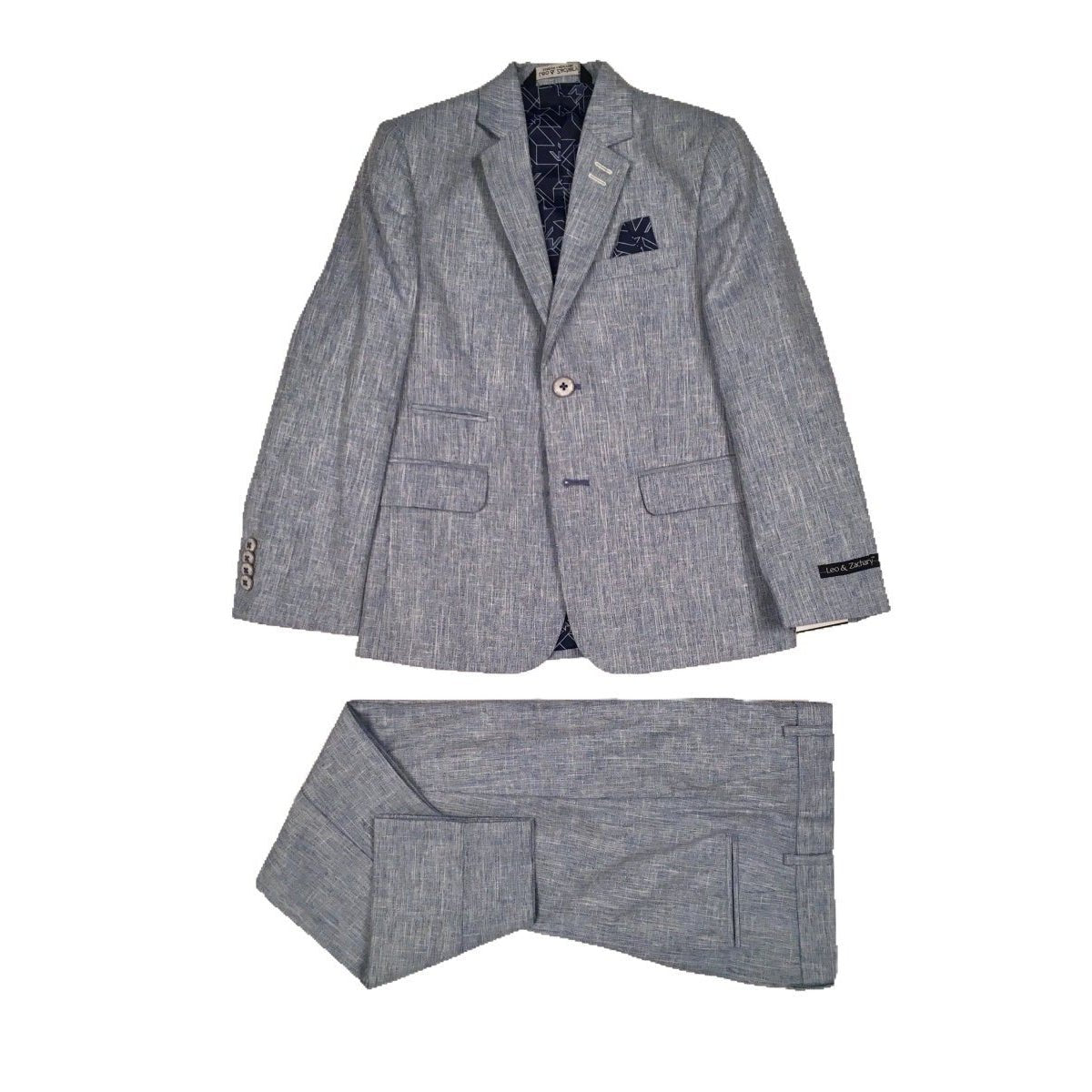 Leo & Zachary Chambray Blue Suit-NorthBoys