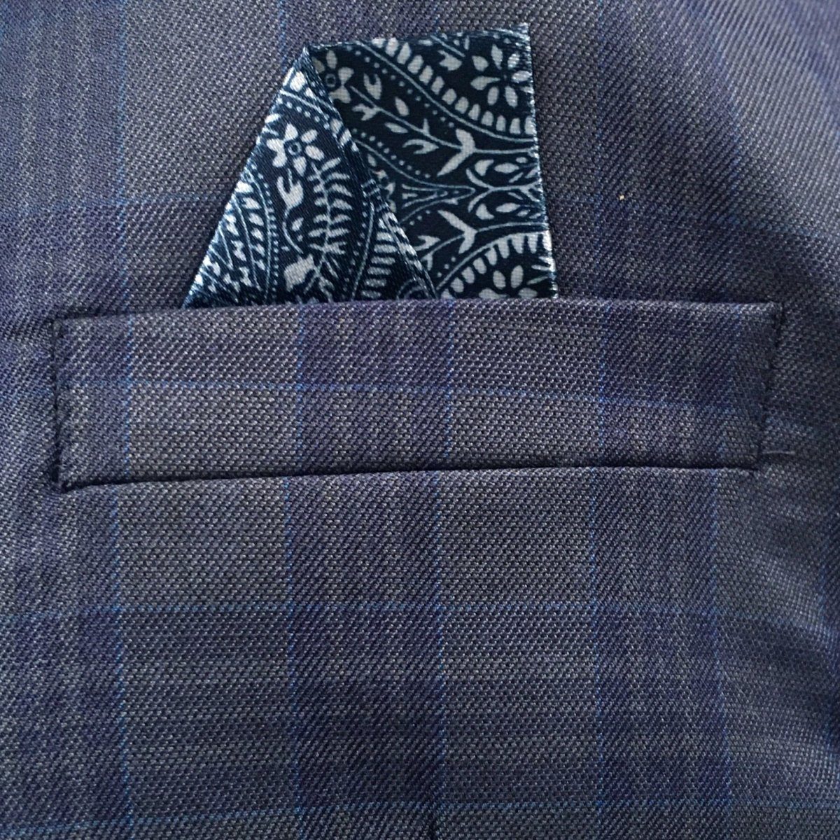 Leo & Zachary Steel Blue Slim Plaid Suit-NorthBoys