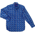 Luchiano Visconti Boys Fancy Blue Dress Shirt - NorthBoys
