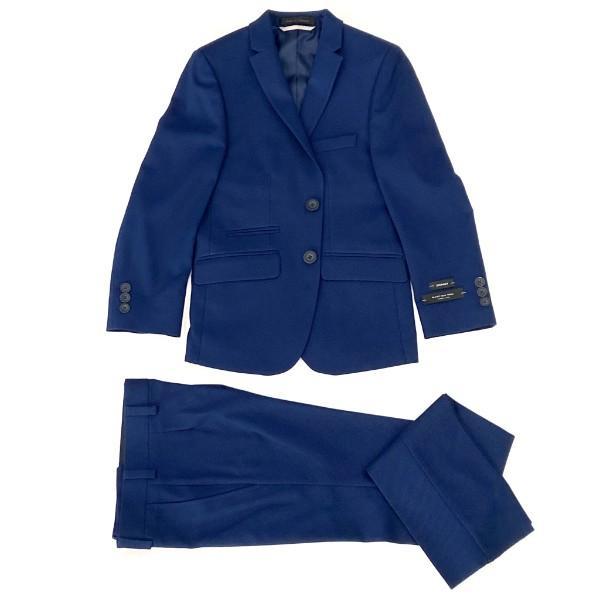 Marc New York Boys Husky Dark Blue Plain Suit WH575-NorthBoys