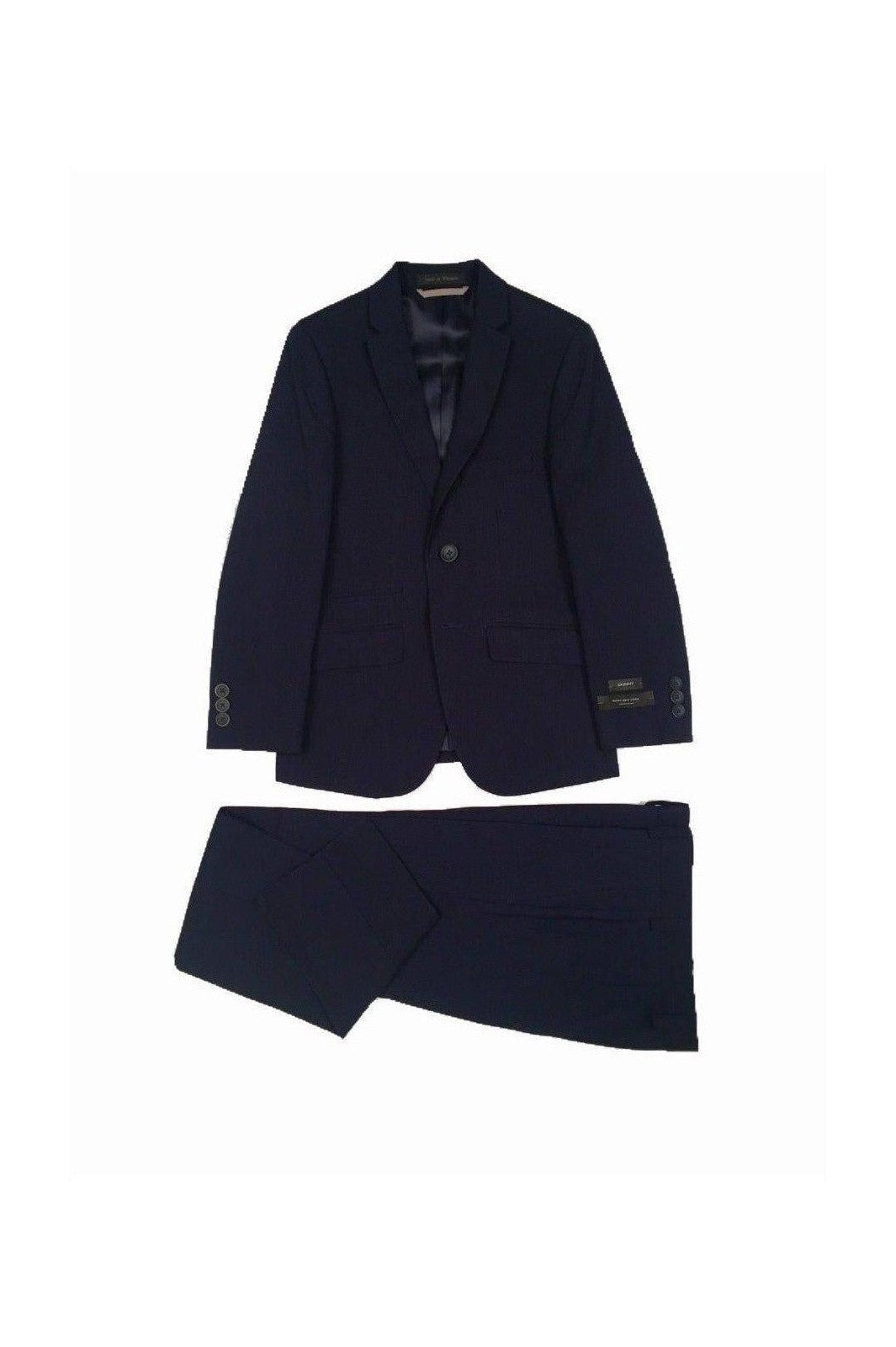 Marc New York Boys Husky Dark Navy Mini Stripe Suit-NorthBoys