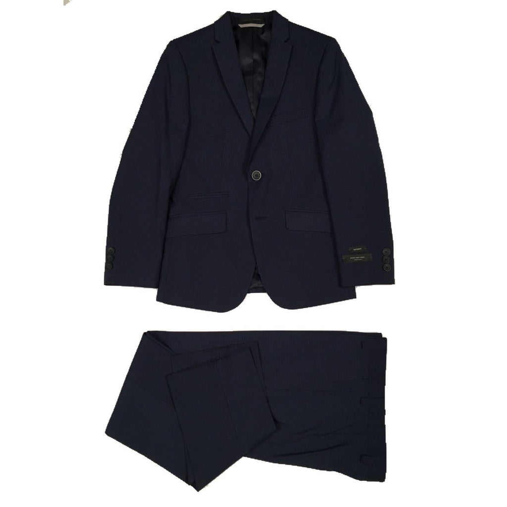 Marc New York Boys Husky Mini Check Navy Suit WH510-NorthBoys