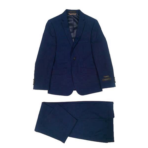 Marc New York Boys Husky Plain Blue Suit WH462-NorthBoys