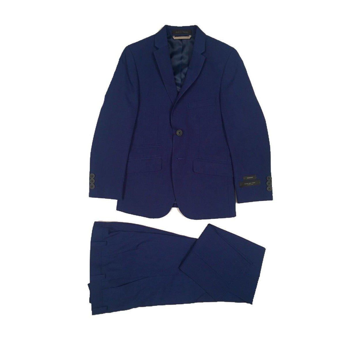 Marc New York Boys Skinny Bright Blue Plaid Suit W0574-NorthBoys