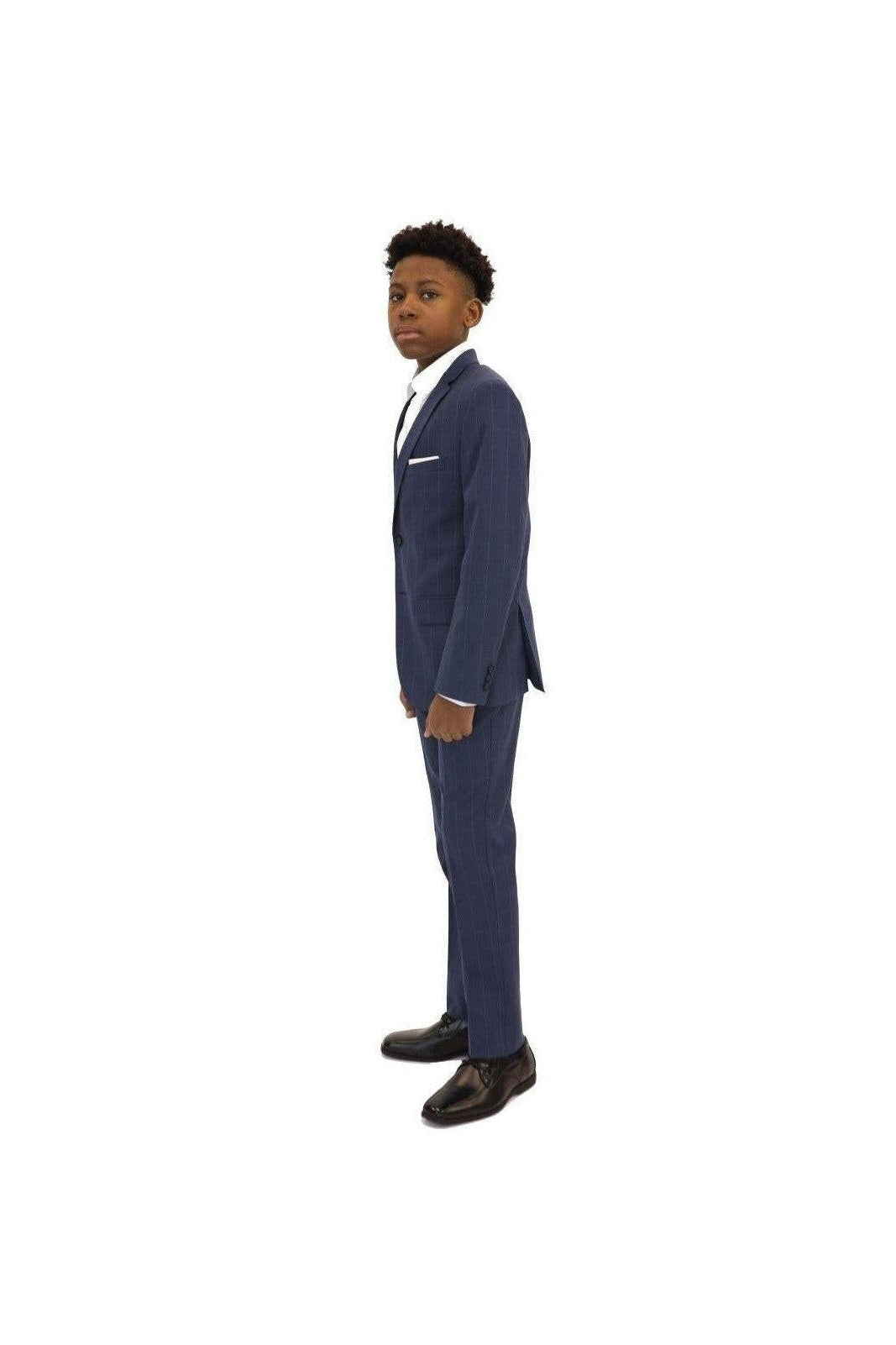 Marc New York Boys Skinny Bright Blue Window Check Suit_ W0712-NorthBoys