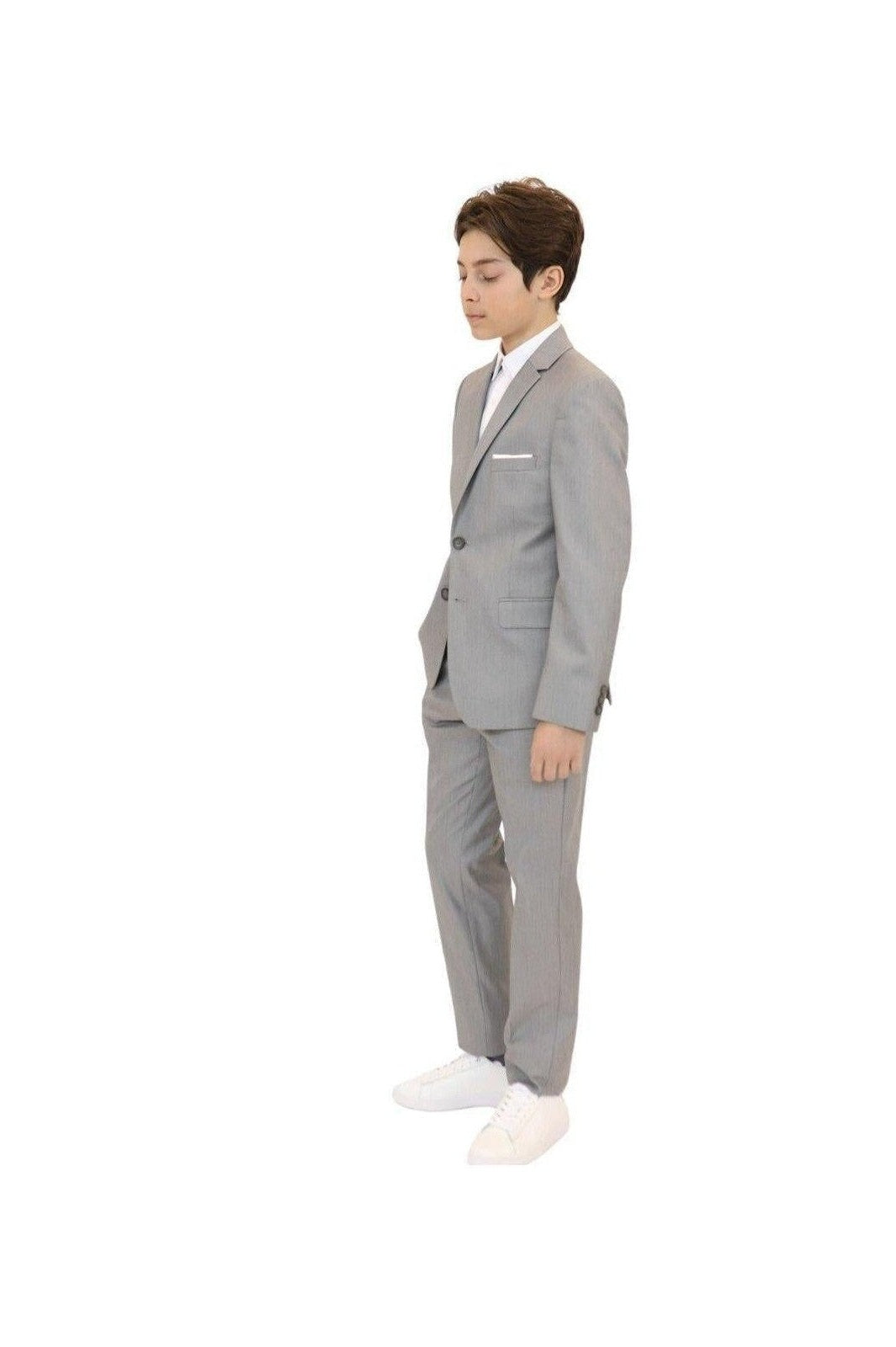 Marc New York Boys Skinny Light Grey Sharkskin Suit-NorthBoys
