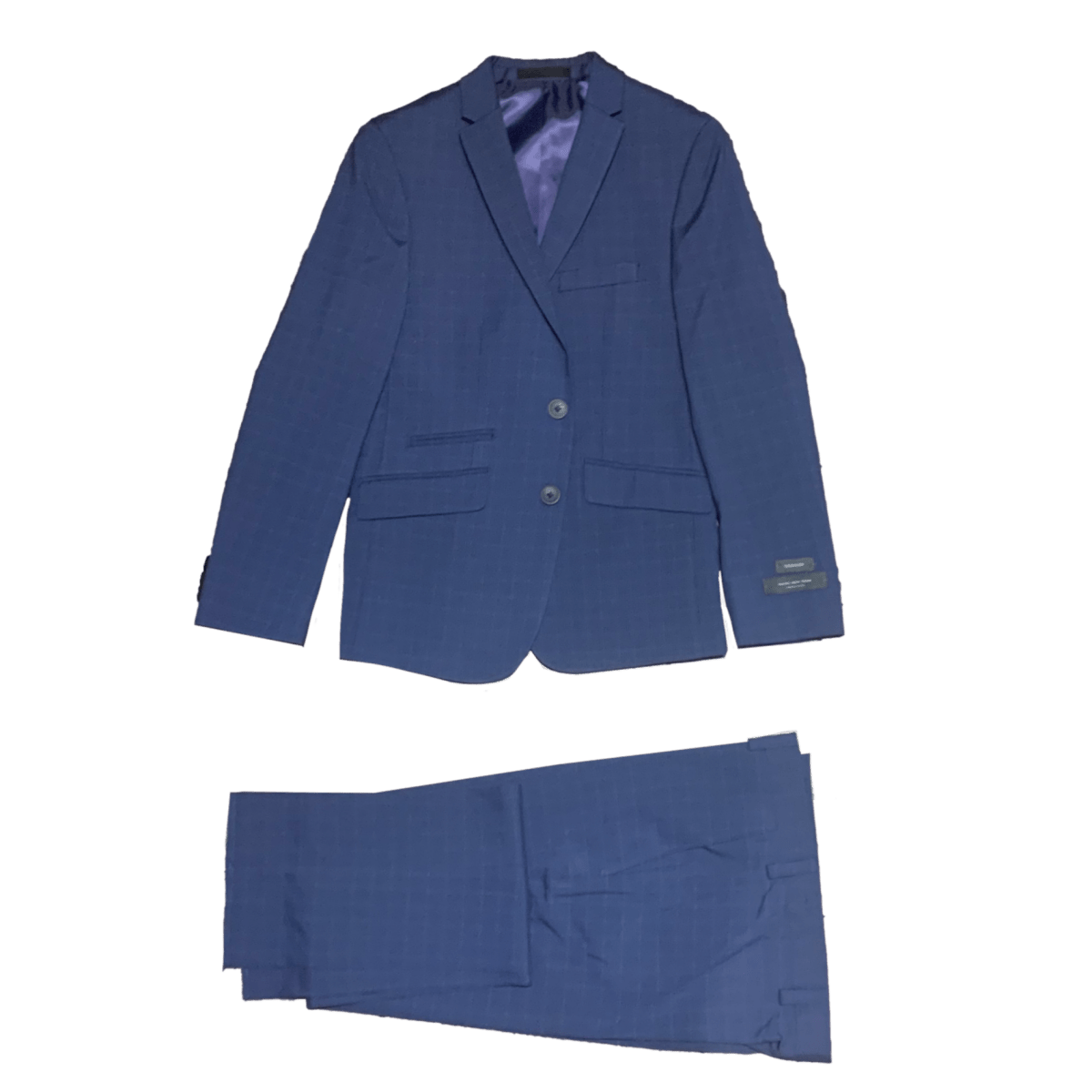 Marc New York Boys Skinny Navy Grid Suit W0675-NorthBoys